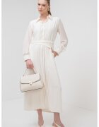 Marella Rochie lunga cu maneci lungi - Crem