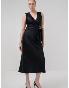 Marella Rochie midi cu decolteu in V Titano - Negru