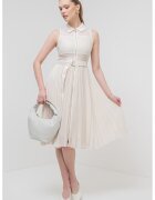 Marella Rochie midi evazata Cereale - Alb fildes