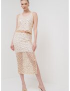 Marella Top crop cu paiete Prater - Alb/Auriu