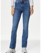 Marks & Spencer Blugi bootcut cu talie inalta Eva - Albastru prafuit
