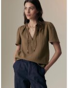 Marks & Spencer Bluza cu decolteu in V si detalii cu fronseuri