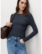 Marks & Spencer Bluza cu decolteu la baza gatului si aspect stralucitor - Bleumarin
