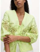 Marks & Spencer Bluza cu maneci medi si decolteu in V - Verde deschis