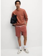 Marks & Spencer Bluza de trening din bumbac cu decolteu la baza gatului - Coral