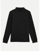 Marks & Spencer Bluza din amestec de bumbac cu guler scurt - Negru