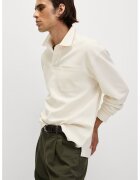 Marks & Spencer Bluza polo cu buzunar pe piept - Alb fildes