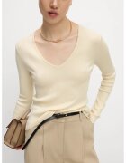 Marks & Spencer Bluza slim fit cu aspect striat - Alb fildes