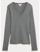 Marks & Spencer Bluza slim fit cu decolteu in V - Gri cenusiu