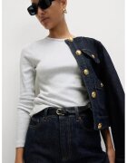 Marks & Spencer Bluza slim fit din amestec de bumbac - Gri deschis melange