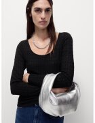 Marks & Spencer Bluza texturata cu decolteu rotund - Negru