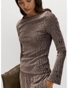 Marks & Spencer Bluza texturata cu maneci evazate - Maro melange