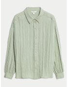 Marks & Spencer Camasa cu aspect sifonat - Verde pal