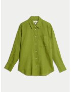 Marks & Spencer Camasa de in cu buzunar pe piept - Verde inchis