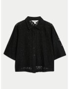 Marks & Spencer Camasa de plaja cu aspect crosetat - Negru
