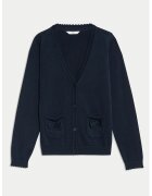 Marks & Spencer Cardigan cu decolteu in V si buzunare - Albastru ultramarin