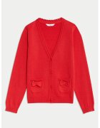 Marks & Spencer Cardigan cu decolteu in V si buzunare - Rosu