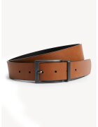 Marks & Spencer Curea reversibila din piele ecologica cu catarama cu nit - Negru/Caramel