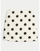 Marks & Spencer Fusta mini cu buline - Alb/Negru