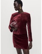 Marks & Spencer Fusta mini cu slit - Visiniu