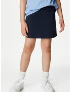 Marks & Spencer Fusta-pantalon uni cu banda elastica in talie - Bleumarin