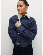 Marks & Spencer Jacheta din denim cu guler contrastant - Albastru indigo