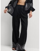 Marks & Spencer Pantaloni din amestec de in cu croiala ampla si talie ajustabila - Negru