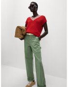 Marks & Spencer Pantaloni drepti cu talie inalta - Verde sparanghel