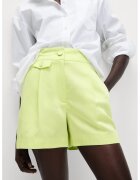 Marks & Spencer Pantaloni scurti din amestec de in cu pliuri frontale - Verde lime