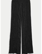 Marks & Spencer Pantaloni texturati cu croiala ampla - Negru