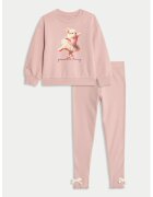 Marks & Spencer Pijama cu imprimeu si funda - Roz prafuit