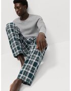 Marks & Spencer Pijama cu pantaloni lungi in carouri - Verde/Gri