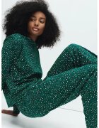 Marks & Spencer Pijama din bumbac cu imprimeu - Verde aquamarin