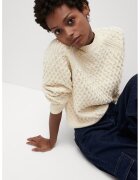 Marks & Spencer Pulover cu aspect texturat si aplicatie de margele - Alb fildes