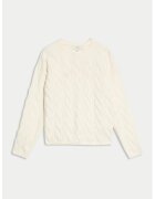 Marks & Spencer Pulover cu model torsade - Crem