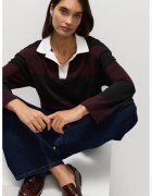 Marks & Spencer Pulover polo cu dungi - Negru/Violet pruna