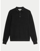 Marks & Spencer Pulover polo din amestec de bumbac - Negru