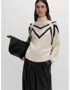 Marks & Spencer Pulover relaxed-fit din amestec de lana - Negru/Alb murdar