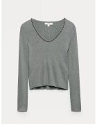 Marks & Spencer Pulover slim-fit cu aplicatie din margele - Gri melange