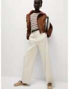 Marks & Spencer Pulover slim fit cu model in dungi - Bej/Negru stins