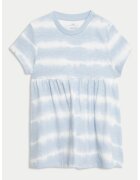 Marks & Spencer Rochie-tricou cu model tie-dye - Albastru pastel/Alb optic