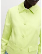 Marks & Spencer Sacou din amestec de in cu guler ascutit si nasturi - Verde electric