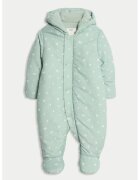 Marks & Spencer Salopeta cu model si botosei - Alb/Verde deschis