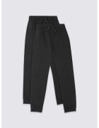 Marks & Spencer Set 2 perechi de pantaloni sport - baieti - cu snur de ajustare in talie - Negru