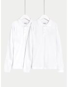 Marks & Spencer Set de bluze polo - 2 piese - Alb optic