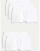 Marks & Spencer Set de boxeri cu talie elastica - 5 perechi - Alb optic