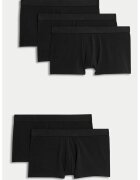 Marks & Spencer Set de boxeri cu talie elastica - 5 perechi - Negru