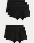 Marks & Spencer Set de boxeri din amestec de bumbac - 5 perechi - Negru