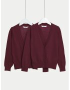Marks & Spencer Set de cardigane tricotate fin - 2 piese - Visiniu