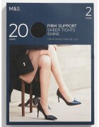 Marks & Spencer Set de dresuri Firm Support 20 DEN - 2 perechi - Negru
